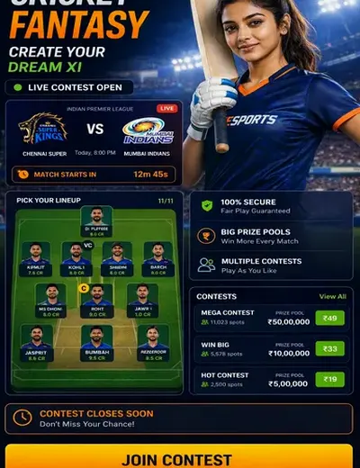 Cometowin (come to win) fantasy cricket & matchday visual 3